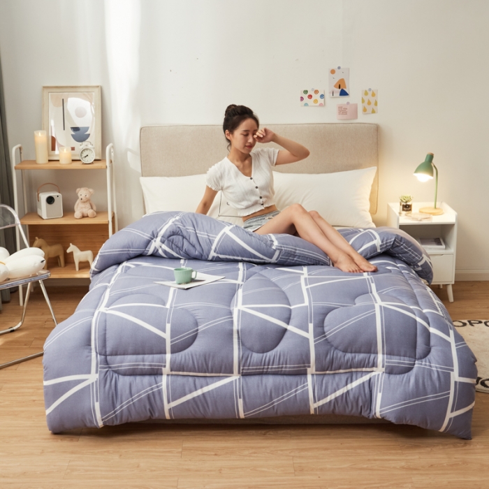 91家纺网 家纺一手货源 找家纺 畅销被业2021新款印花冬被被子被芯 华尔兹