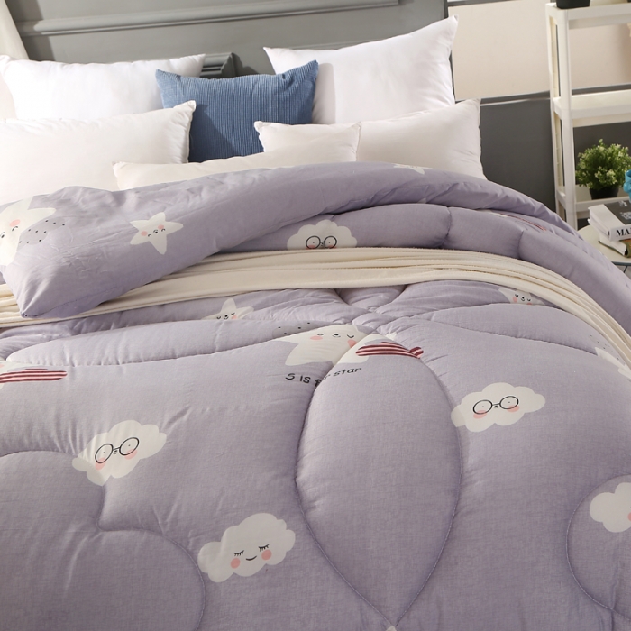 91家纺网 家纺一手货源 找家纺 畅销被业2021新款印花冬被被子被芯 灰色空间