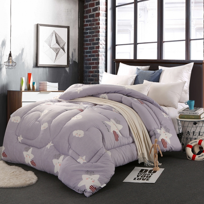 91家纺网 家纺一手货源 找家纺 畅销被业2021新款印花冬被被子被芯 灰色空间