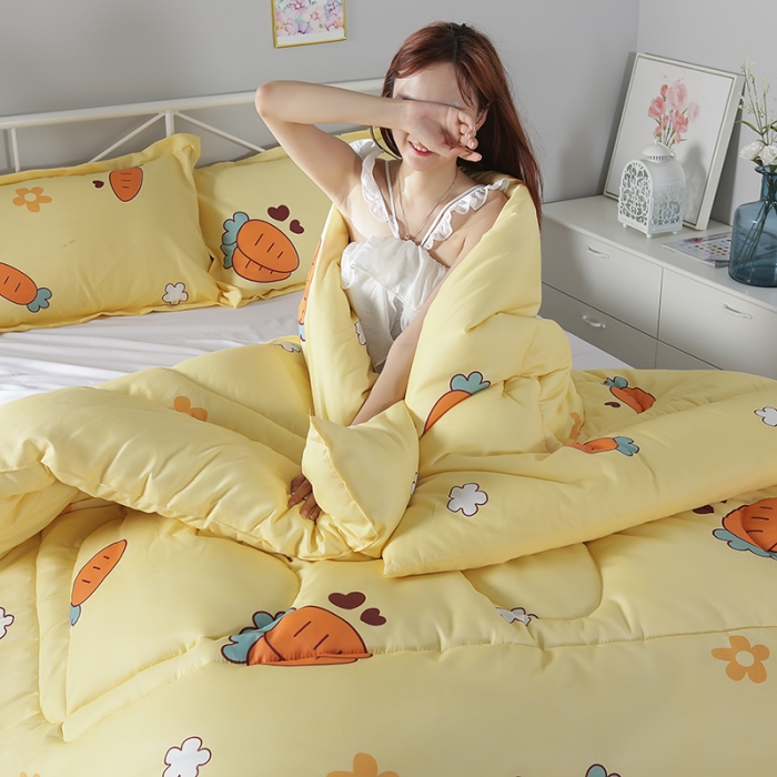 91家纺网 家纺一手货源 找家纺 畅销被业2021新款印花冬被被子被芯 开心萝卜