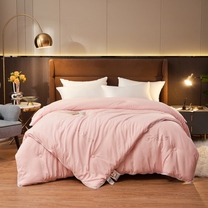 91家纺网 家纺一手货源 找家纺 慕尚 2022新款亲肤二合一大豆子母被镶钻款 大豆粉