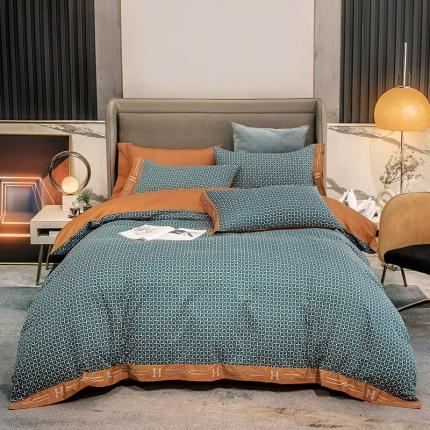 91家纺网 家纺一手货源 找家纺 （总）帅露家纺家纺 2021新款全棉轻奢复古印加绣四件套