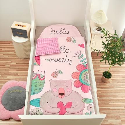 91家纺网 家纺一手货源 找家纺 沁童 2021新款儿童睡袋 爱心熊