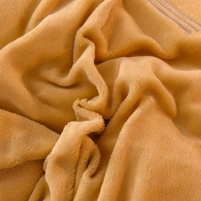 91家纺网 家纺一手货源 找家纺 艾米家居 2021新款牛奶绒刺绣H款四件套 黄