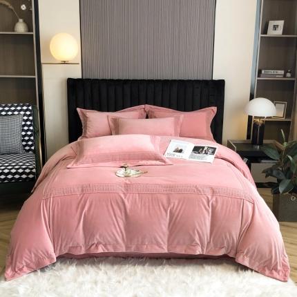 91家纺网 家纺一手货源 找家纺 （总）榻尚 2023新款柔肤绒花边款四件套遇见系列