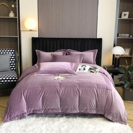 91家纺网 家纺一手货源 找家纺 （总）榻尚 2023新款柔肤绒花边款四件套遇见系列