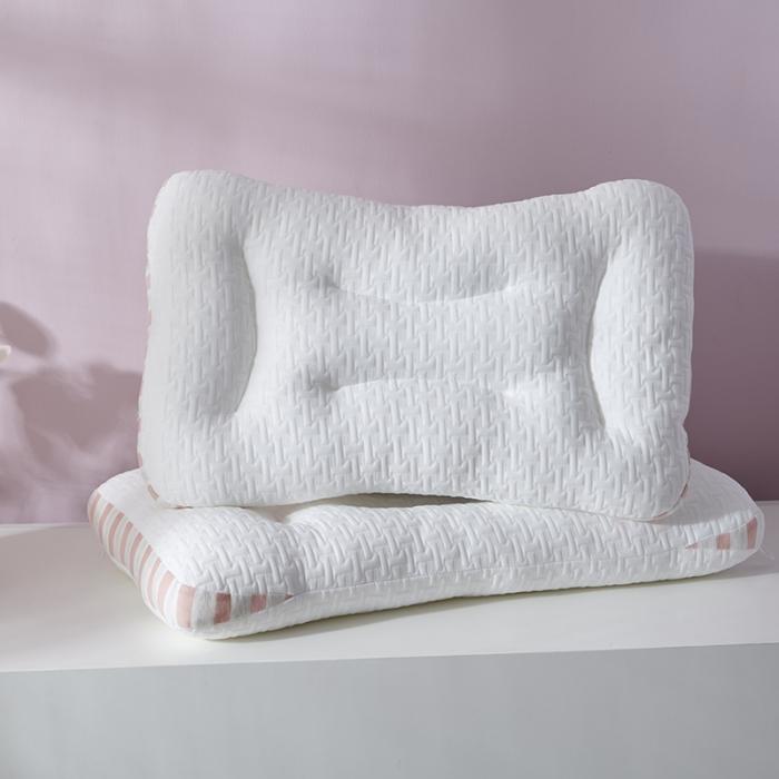 91家纺网 家纺一手货源 找家纺 枕芯 新款spa针织棉按摩枕 护颈低枕枕头