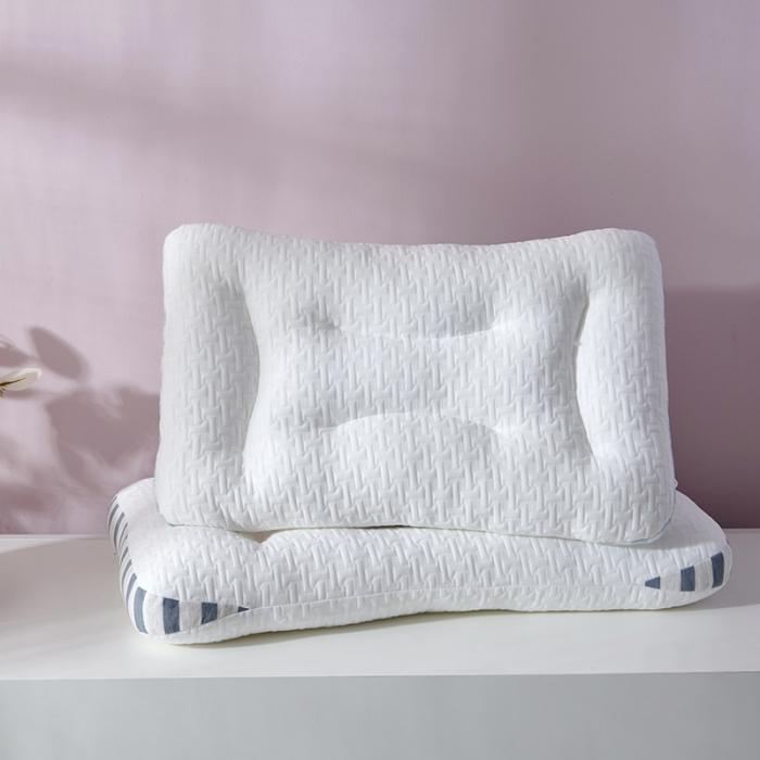 91家纺网 家纺一手货源 找家纺 枕芯 新款spa针织棉按摩枕 护颈低枕枕头