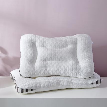 枕芯 新款spa针织棉按摩枕 护颈低枕枕头