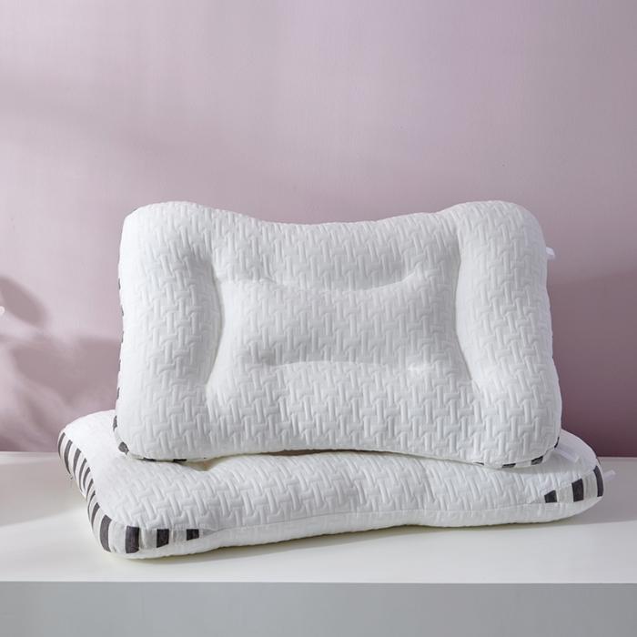 91家纺网 家纺一手货源 找家纺 枕芯 新款spa针织棉按摩枕 护颈低枕枕头