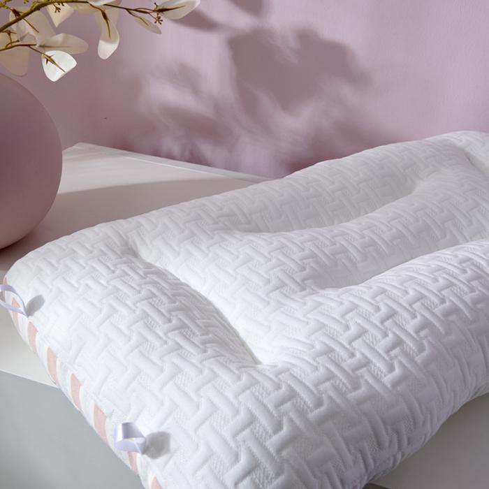 91家纺网 家纺一手货源 找家纺 枕芯 新款spa针织棉按摩枕 护颈低枕枕头