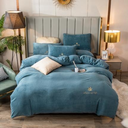 91家纺网 家纺一手货源 找家纺 （总）玉宇阁 2022年新加厚保暖牛奶绒四件套水晶法莱绒直播