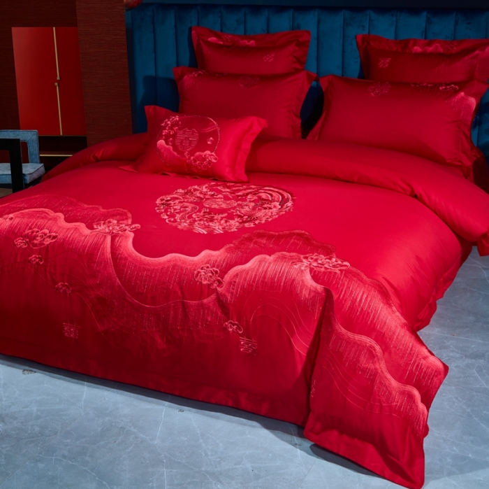 91家纺网 家纺一手货源 找家纺 (总) 高大尚 2021新款60支长绒棉婚庆多件套