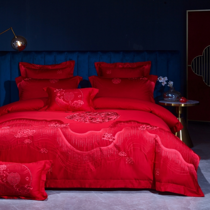 91家纺网 家纺一手货源 找家纺 (总) 高大尚 2021新款60支长绒棉婚庆多件套