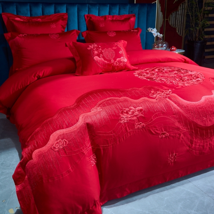 91家纺网 家纺一手货源 找家纺 (总) 高大尚 2021新款60支长绒棉婚庆多件套