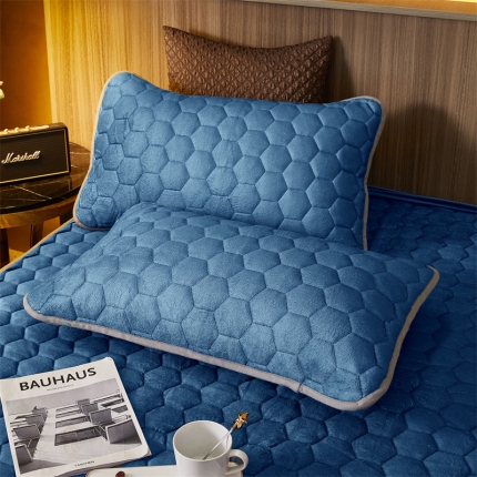 91家纺网 家纺一手货源 找家纺 牛奶绒枕套加绒保暖一对装