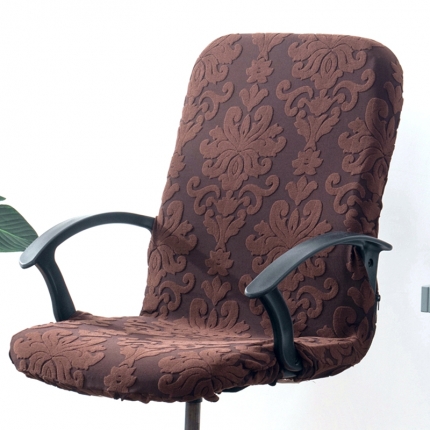 91家纺网 家纺一手货源 找家纺 弹力欧式提花老板椅套 厚款旋转办公椅套子 带拉链扶手椅子套