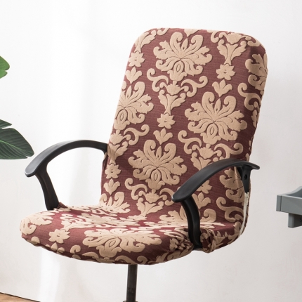 91家纺网 家纺一手货源 找家纺 弹力欧式提花老板椅套 厚款旋转办公椅套子 带拉链扶手椅子套