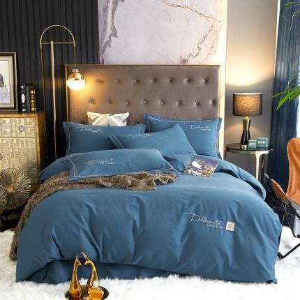 91家纺网 家纺一手货源 找家纺 惠居家 全棉磨毛绣花四件套 娜可系列 娜可   宾利蓝