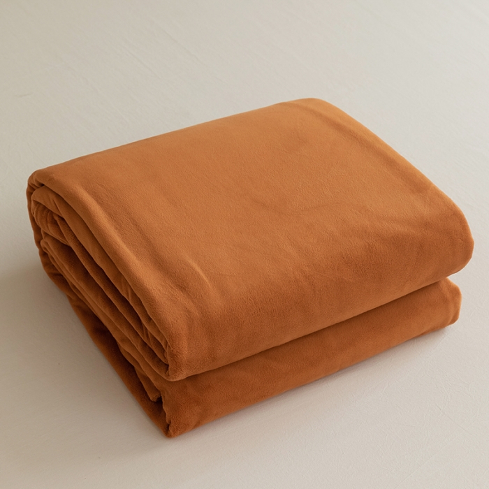 91家纺网 家纺一手货源 找家纺 寐眠2021新款天鹅绒被套 焦糖纯色