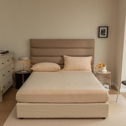 寐眠2021新款天鹅绒床笠 奶茶纯色