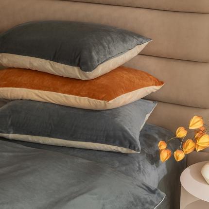 91家纺网 家纺一手货源 找家纺 （总）寐眠2021新款天鹅绒枕套48*74cm一对