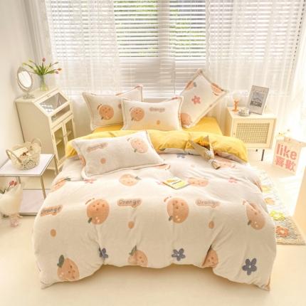 91家纺网 家纺一手货源 找家纺 （总）川悦生活 2021新款立体雪花绒四件套直播供货