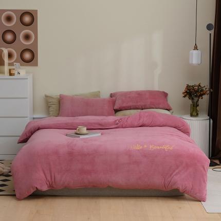 91家纺网 家纺一手货源 找家纺 （总）寐眠2021新款牛奶绒四件套法莱水晶宝宝贝贝金貂烂花绒