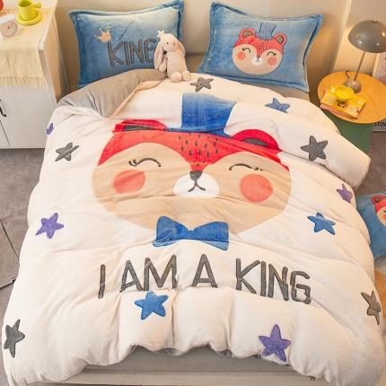 91家纺网 家纺一手货源 找家纺 塔塔家居 2025新款雪花绒大版卡通四件套 魔法师