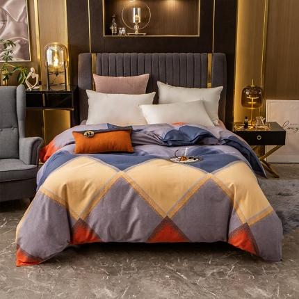 91家纺网 家纺一手货源 找家纺 凯磊 2021新款.加厚磨毛单被套 流光时速