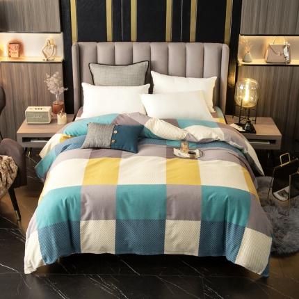 91家纺网 家纺一手货源 找家纺 凯磊 2021新款.加厚磨毛单被套 魔方城