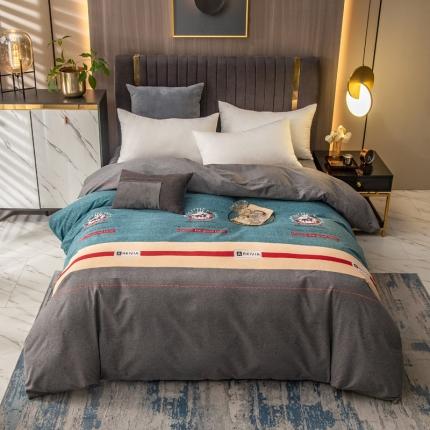 91家纺网 家纺一手货源 找家纺 凯磊 2021新款.加厚磨毛单被套 骑士