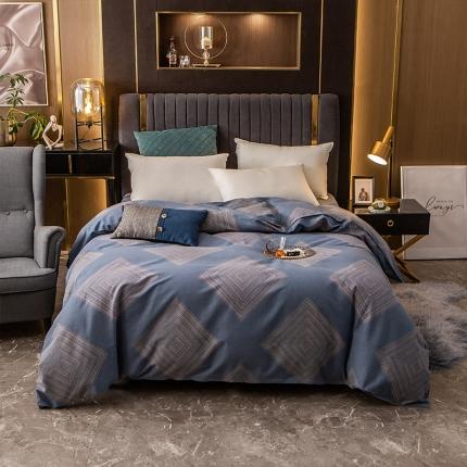 91家纺网 家纺一手货源 找家纺 凯磊 2021新款.加厚磨毛单被套 秋凉若水