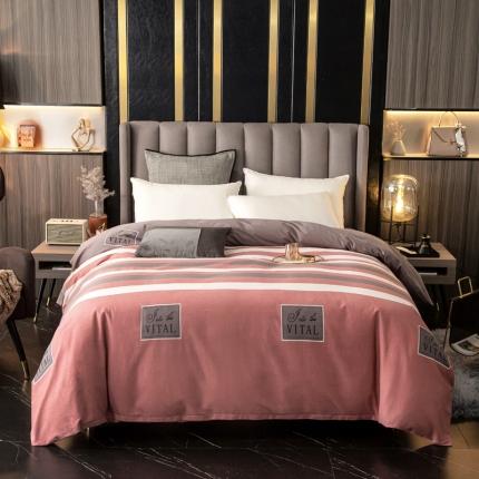 91家纺网 家纺一手货源 找家纺 凯磊 2021新款.加厚磨毛单被套 印象风范