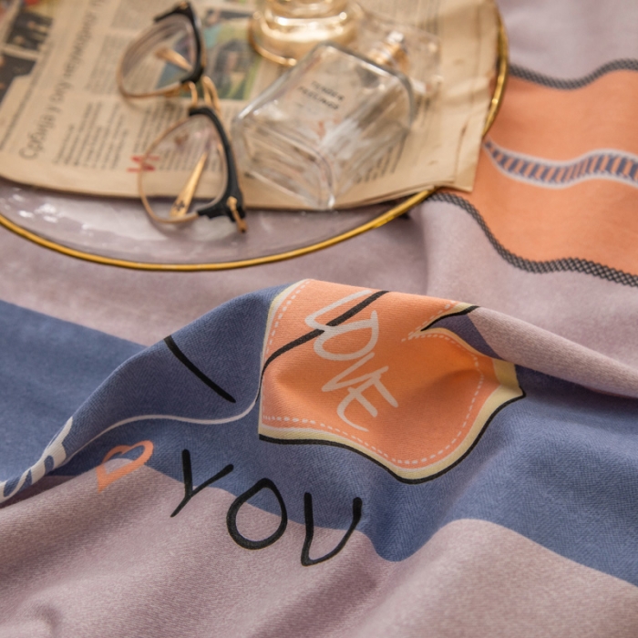 91家纺网 家纺一手货源 找家纺 凯磊 2021新款.加厚磨毛单床单真爱永恒