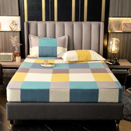 91家纺网 家纺一手货源 找家纺 凯磊 2021新款.加厚磨毛单床笠魔方城