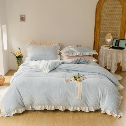 91家纺网 家纺一手货源 找家纺 总FORTWO 2022新款230g全消光牛奶绒压花款四件套