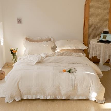 91家纺网 家纺一手货源 找家纺 总FORTWO 2022新款230g全消光牛奶绒压花款四件套