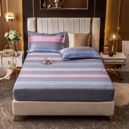 91家纺网 家纺一手货源 找家纺 凯磊 2021新款.加厚磨毛单床笠温婉瞬间