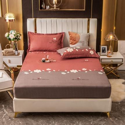 91家纺网 家纺一手货源 找家纺 凯磊 2021新款.加厚磨毛单床笠一抹清香