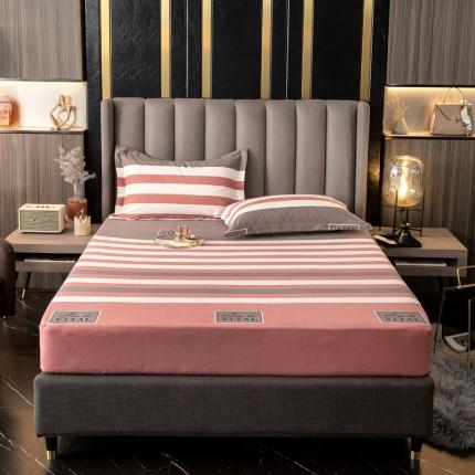 91家纺网 家纺一手货源 找家纺 凯磊 2021新款.加厚磨毛单床笠印象风范