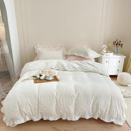 FORTWO 2022新款230克全消光牛奶绒四件套 泡芙-奶白