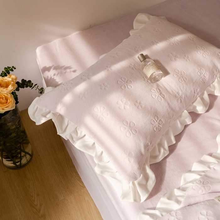 91家纺网 家纺一手货源 找家纺 FORTWO 2022新款230克全消光牛奶绒四件套奶酪-紫