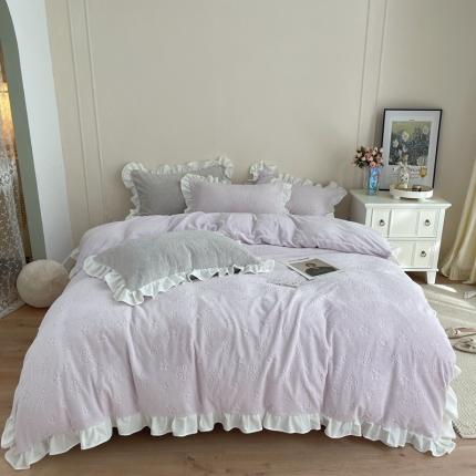 FORTWO 2022新款230克全消光牛奶绒四件套奶酪-紫