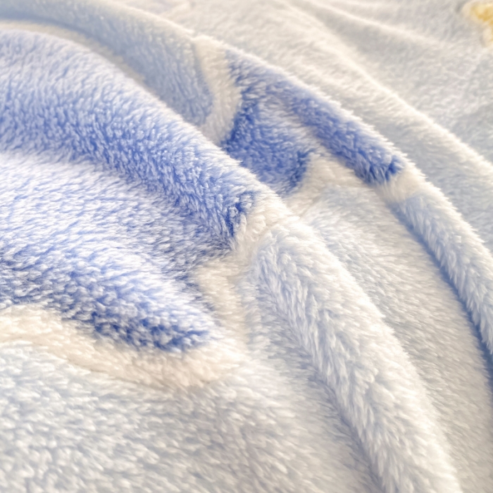 91家纺网 家纺一手货源 找家纺 川悦生活 2021新款立体雪花绒四件套直播供货 可爱鲸鱼