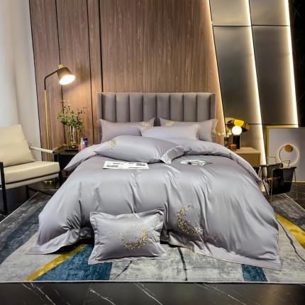 91家纺网 家纺一手货源 找家纺 （总）凯磊家纺2021新款高支高密.澳棉刺绣四件套-星月系列