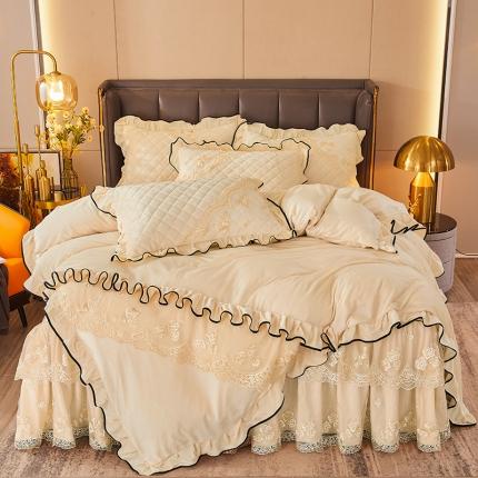 91家纺网 家纺一手货源 找家纺 （总）瑞宝2025新款轻奢水晶绒床裙四件套