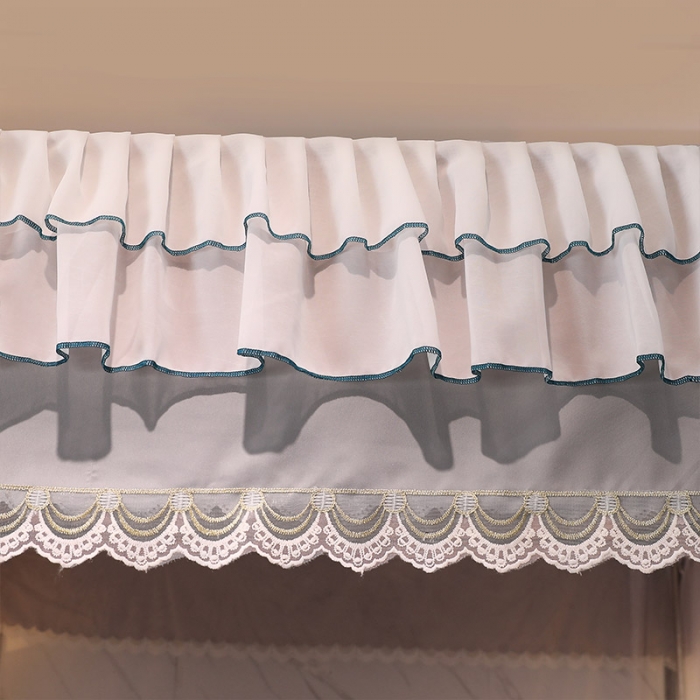 91家纺网 家纺一手货源 找家纺 艾晶美家纺 2021新款公主双杆落地双层床幔蚊帐 银灰