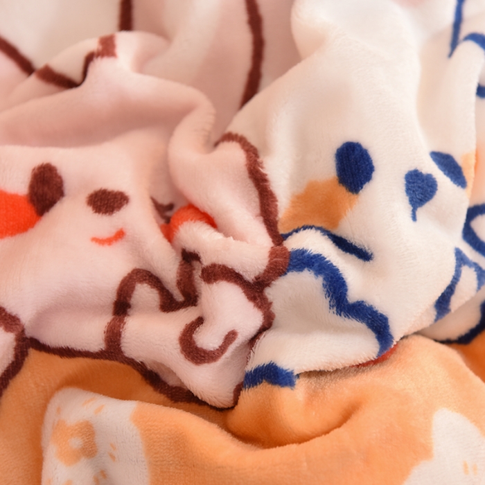 91家纺网 家纺一手货源 找家纺 眠博士 2021新款印花拼羊羔绒单被套 闺蜜兔