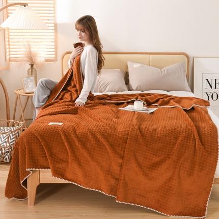 91家纺网 家纺一手货源 找家纺 （总）印季家纺 2024新款华夫格牛奶绒毛毯